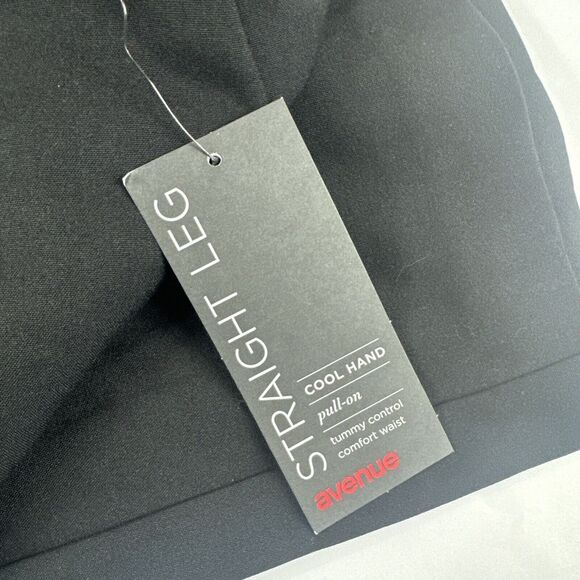 Avenue Pull On‎ Straight Leg Dress Pants Womens 18P Black Tummy Control Stretch - Picture 11 of 11